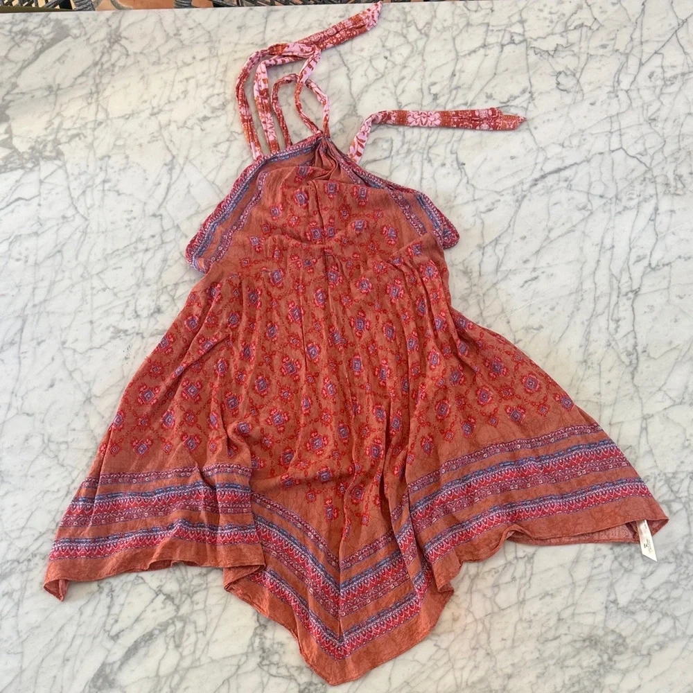 Free People Make me Yours Halter Neck Mini Dress Sz S - Picture 4 of 10